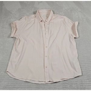 Samsoe Samsoe Shirt Womens Medium Majan Short Sleeve Shirt Crystal Pink